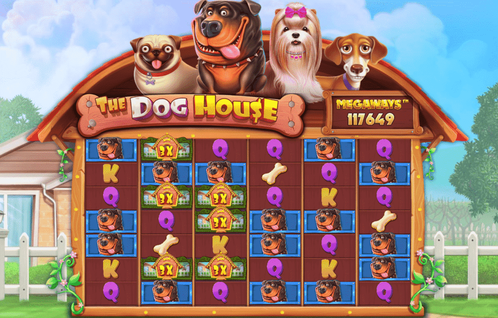 the dog house megawaysのスロット画面